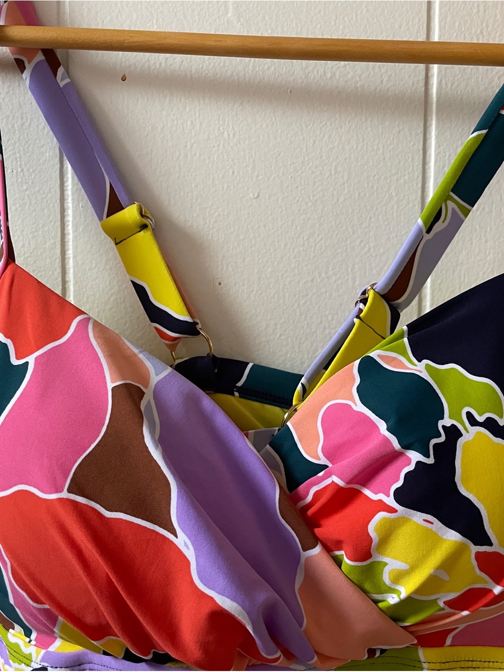 NWT Colorful Abstract Print tankini top